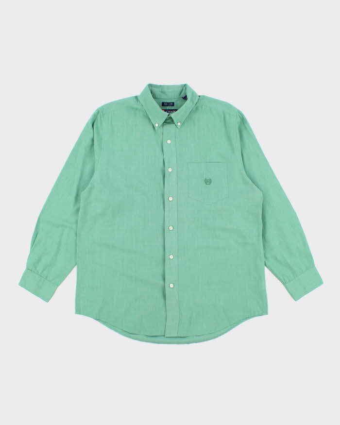 Vintage 90s Chaps Green Long Sleeve Shirt - M