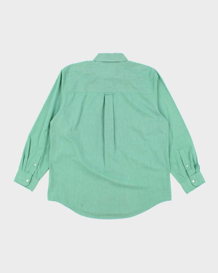 Vintage 90s Chaps Green Long Sleeve Shirt - M