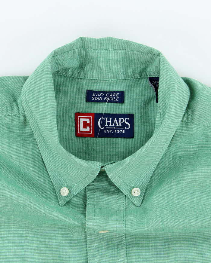 Vintage 90s Chaps Green Long Sleeve Shirt - M