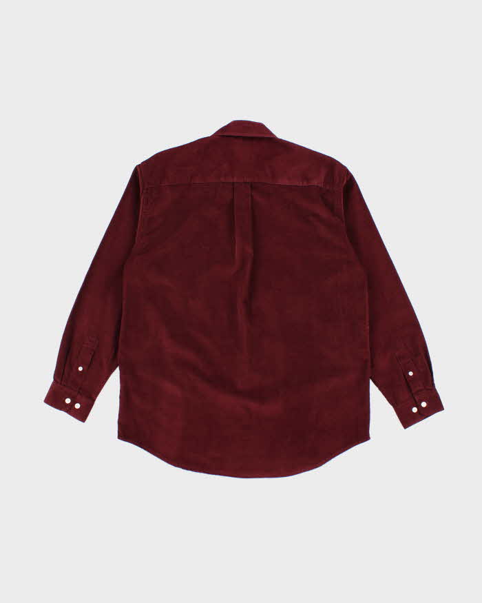 Bossini Burgundy Micro Cord Long Sleeve Shirt - M