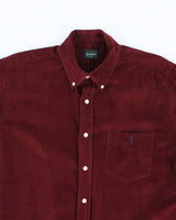 Bossini Burgundy Micro Cord Long Sleeve Shirt - M