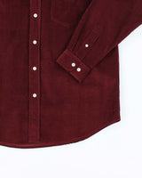 Bossini Burgundy Micro Cord Long Sleeve Shirt - M