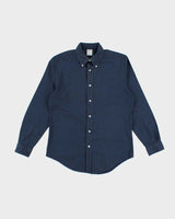 Brooks Brothers Navy Flower Patterned Long Sleeve Shirt - M