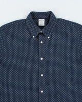 Brooks Brothers Navy Flower Patterned Long Sleeve Shirt - M