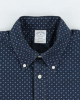 Brooks Brothers Navy Flower Patterned Long Sleeve Shirt - M