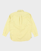 00s Tommy Hilfiger Deadstock Yellow Checked Long Sleeve Shirt - M