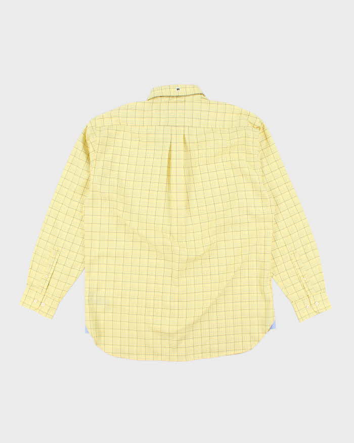 00s Tommy Hilfiger Deadstock Yellow Checked Long Sleeve Shirt - M