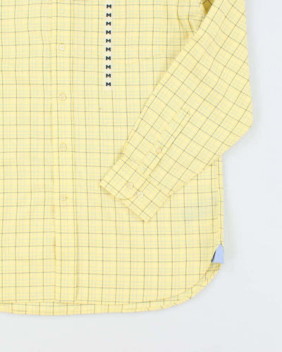 00s Tommy Hilfiger Deadstock Yellow Checked Long Sleeve Shirt - M