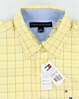 00s Tommy Hilfiger Deadstock Yellow Checked Long Sleeve Shirt - M