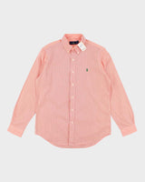 Ralph Lauren Deadstock Orange Striped Long Sleeve Shirt - M