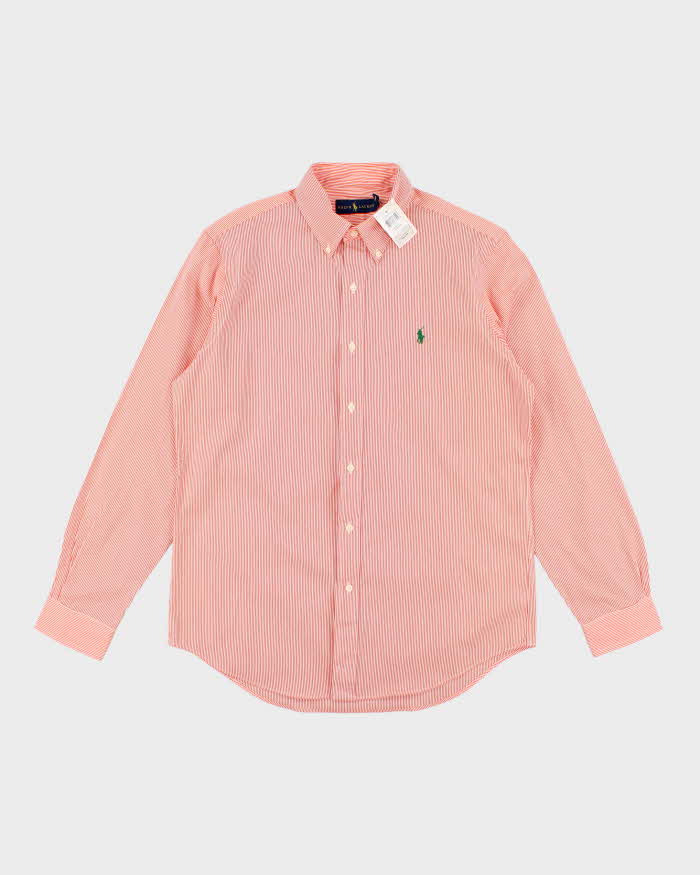 Ralph Lauren Deadstock Orange Striped Long Sleeve Shirt - M