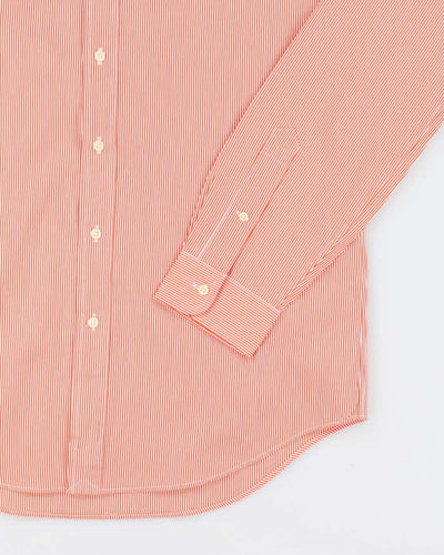 Ralph Lauren Deadstock Orange Striped Long Sleeve Shirt - M