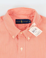 Ralph Lauren Deadstock Orange Striped Long Sleeve Shirt - M