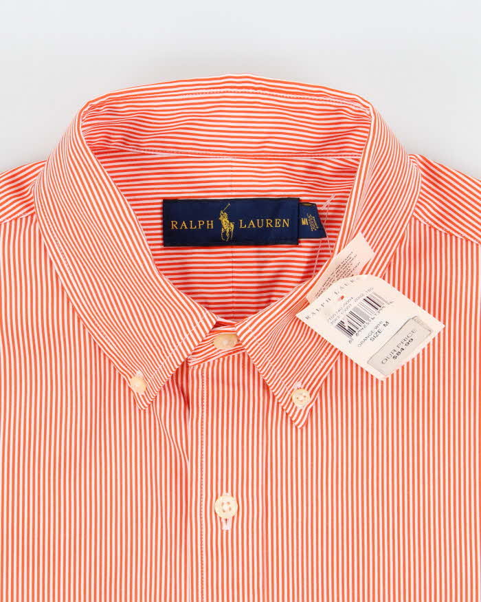 Ralph Lauren Deadstock Orange Striped Long Sleeve Shirt - M