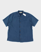 Tommy Bahama Silk Blue Short Sleeve Shirt - XL