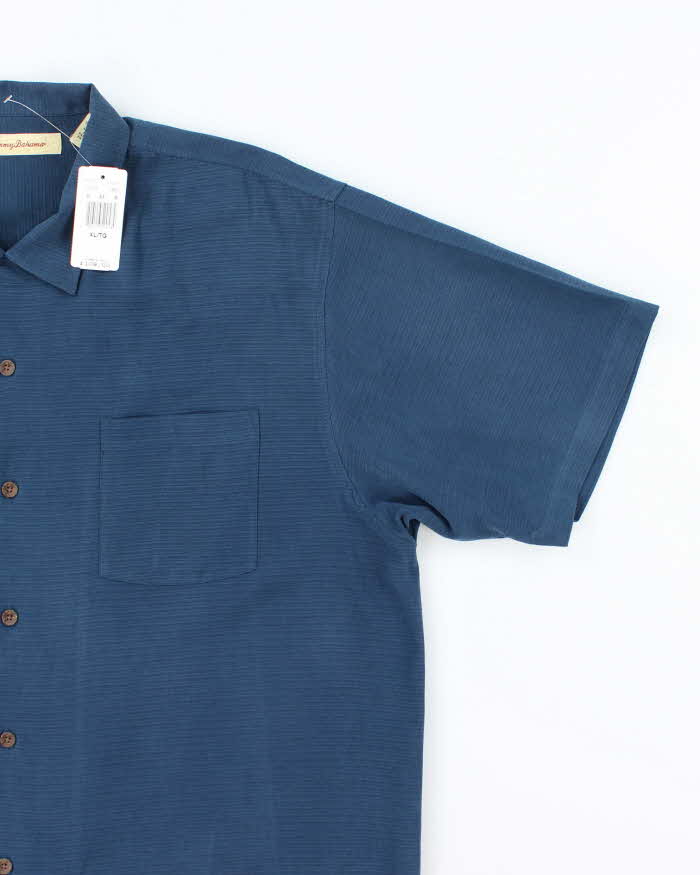Tommy Bahama Silk Blue Short Sleeve Shirt - XL