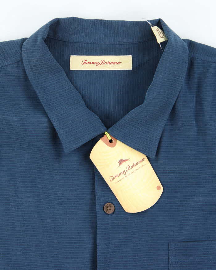 Tommy Bahama Silk Blue Short Sleeve Shirt - XL