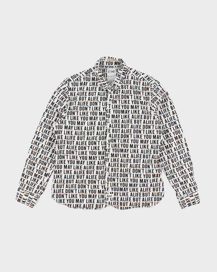 Alife All Over Print Heavyweight Long Sleeve Graphic Print Shirt - M