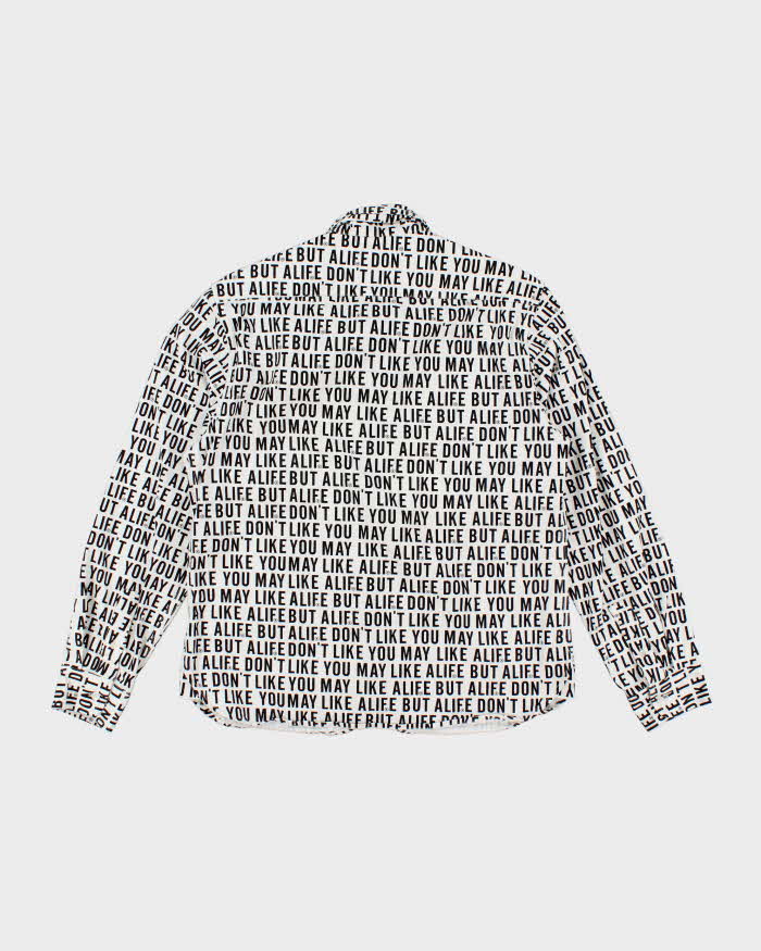 Alife All Over Print Heavyweight Long Sleeve Graphic Print Shirt - M