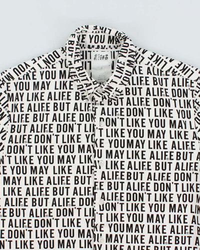 Alife All Over Print Heavyweight Long Sleeve Graphic Print Shirt - M