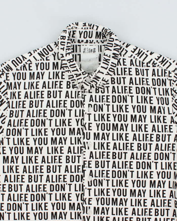 Alife All Over Print Heavyweight Long Sleeve Graphic Print Shirt - M