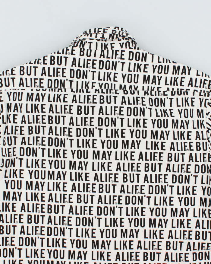 Alife All Over Print Heavyweight Long Sleeve Graphic Print Shirt - M