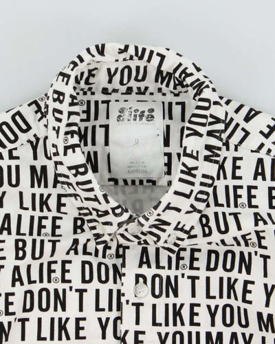 Alife All Over Print Heavyweight Long Sleeve Graphic Print Shirt - M