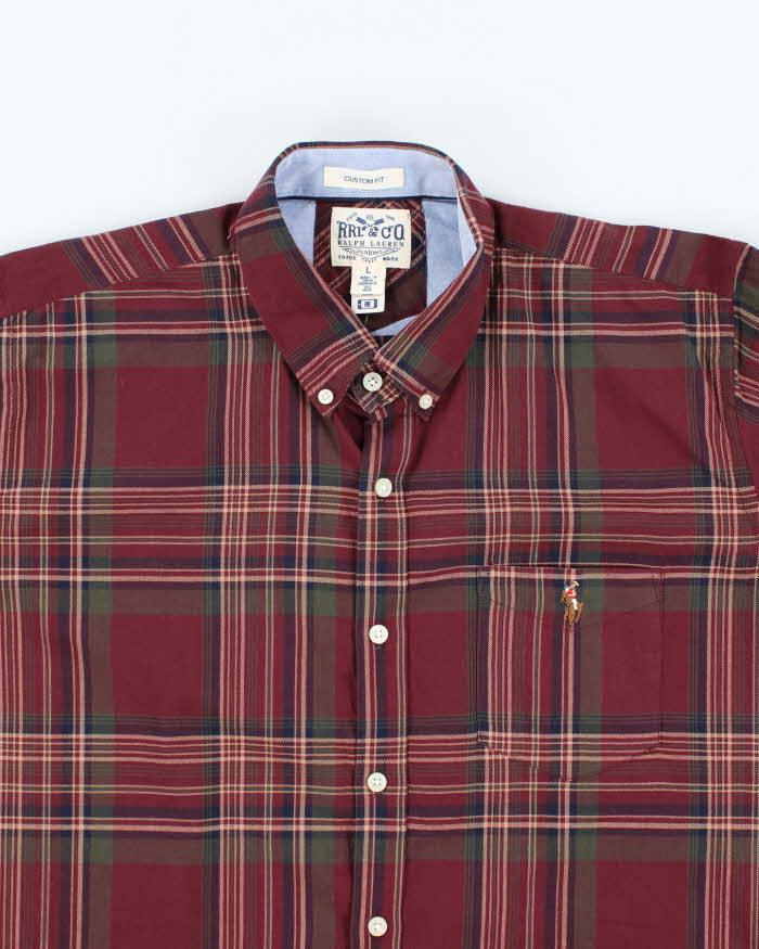 Vintage 2000's Ralph Lauren Small Horse Long Sleeve Flannel Shirt - L