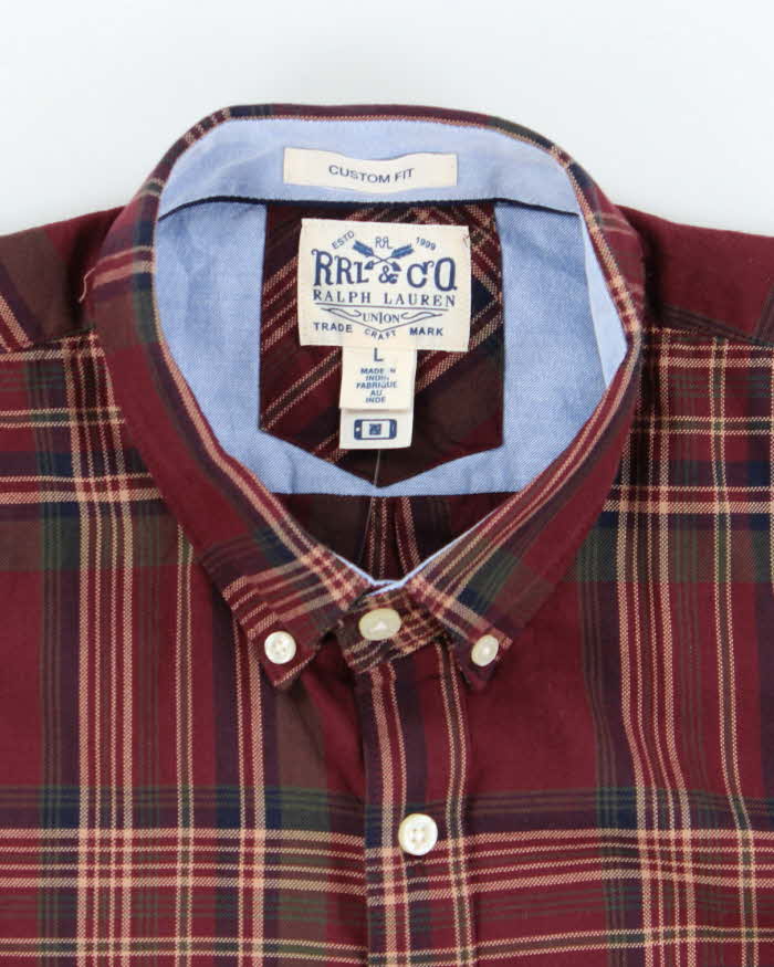 Vintage 2000's Ralph Lauren Small Horse Long Sleeve Flannel Shirt - L