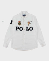 Vintage 2000's Ralph Lauren Patched Polo Spell Out Long Sleeve Shirt - XL
