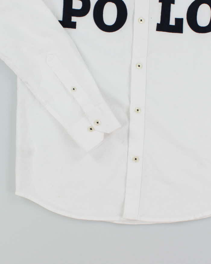 Vintage 2000's Ralph Lauren Patched Polo Spell Out Long Sleeve Shirt - XL