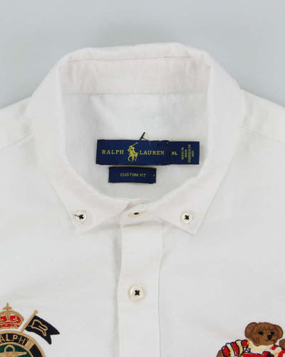 Vintage 2000's Ralph Lauren Patched Polo Spell Out Long Sleeve Shirt - XL
