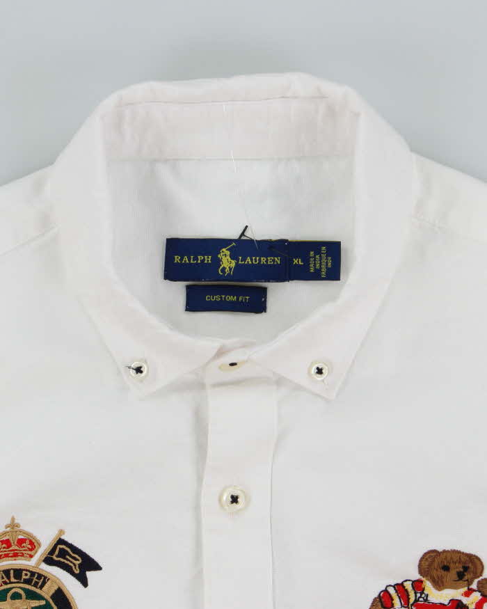 Vintage 2000's Ralph Lauren Patched Polo Spell Out Long Sleeve Shirt - XL