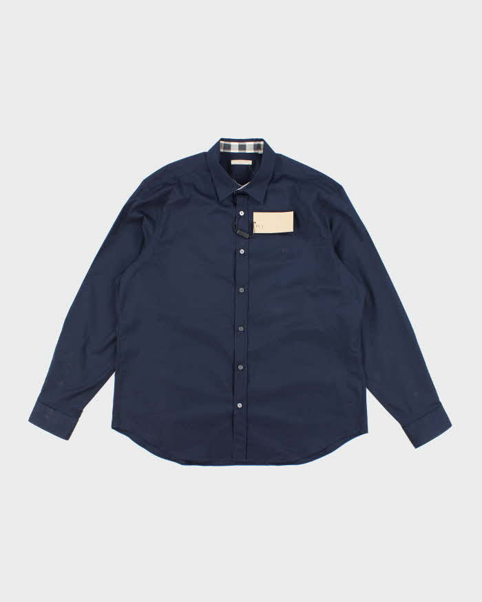 Vintage Y2K Deadstock with Tags Burberry London Small Embroidery Long Sleeve Shirt - XXL