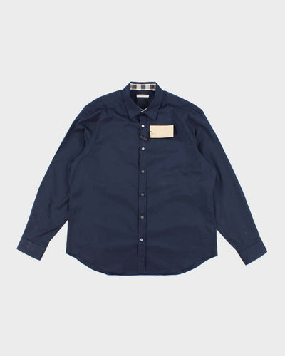 Vintage Y2K Deadstock with Tags Burberry London Small Embroidery Long Sleeve Shirt - XXL