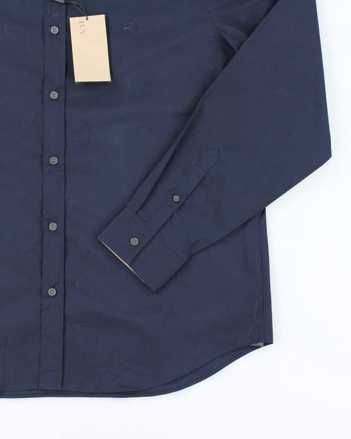 Vintage Y2K Deadstock with Tags Burberry London Small Embroidery Long Sleeve Shirt - XXL