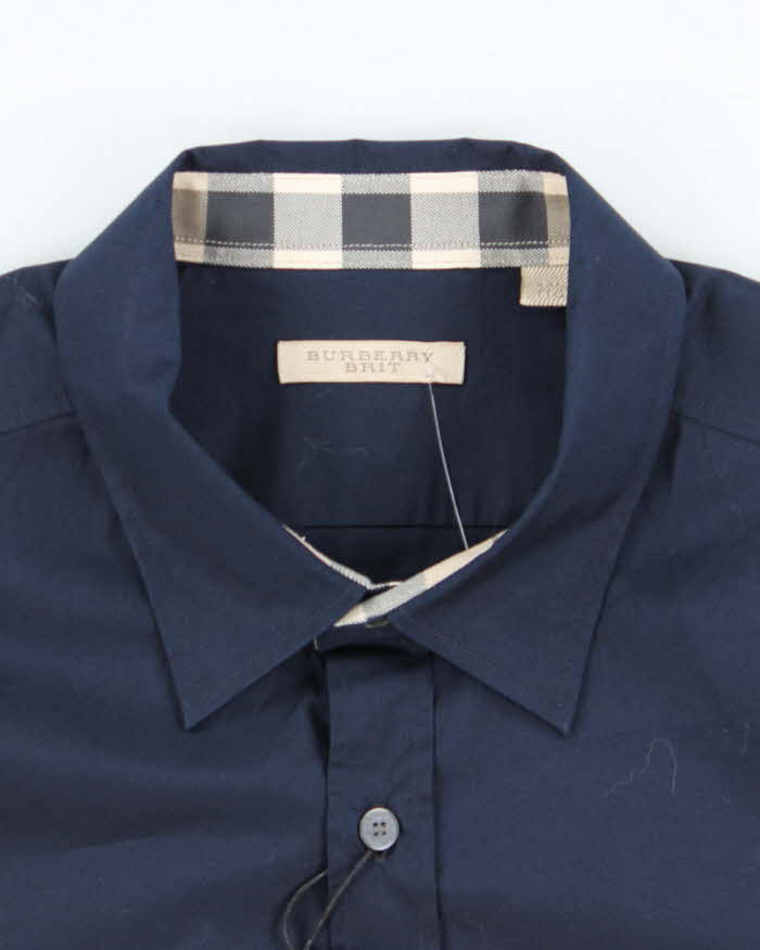 Vintage Y2K Deadstock with Tags Burberry London Small Embroidery Long Sleeve Shirt - XXL