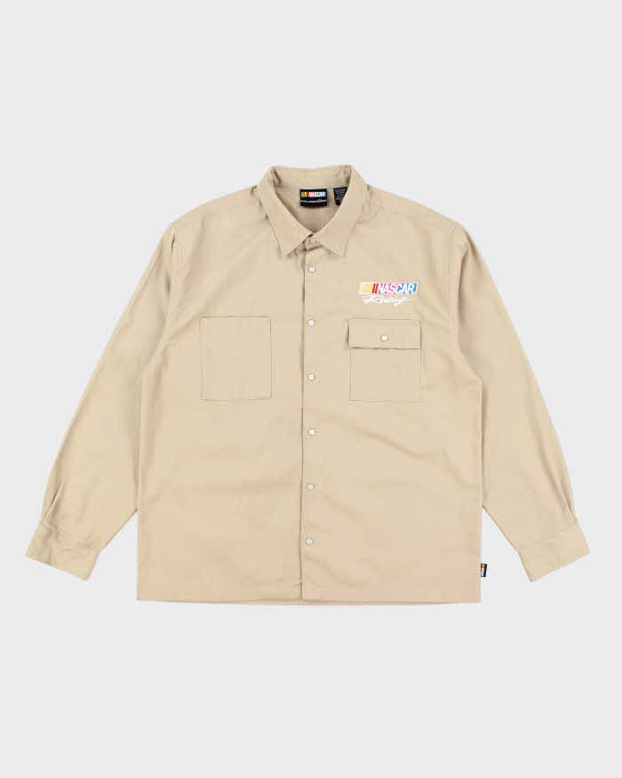 Vintage 2000's Nascar Racing Oversized Snap Button Long Sleeve Shirt - XL