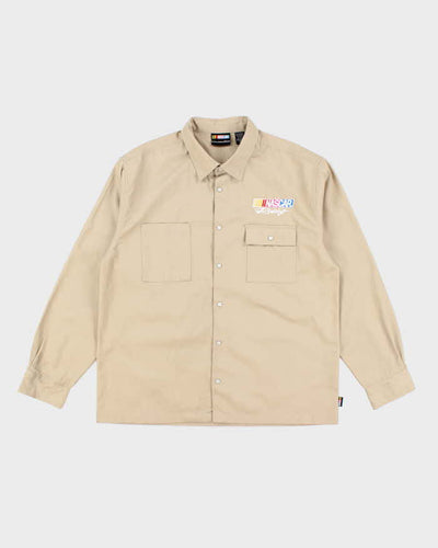 Vintage 2000's Nascar Racing Oversized Snap Button Long Sleeve Shirt - XL