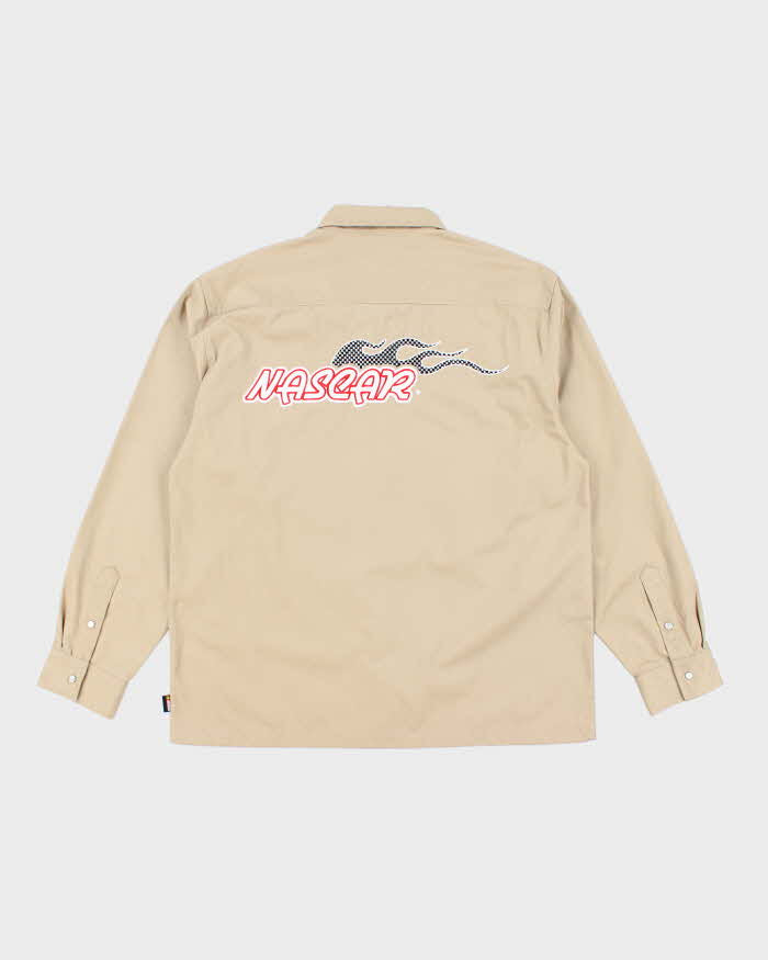 Vintage 2000's Nascar Racing Oversized Snap Button Long Sleeve Shirt - XL