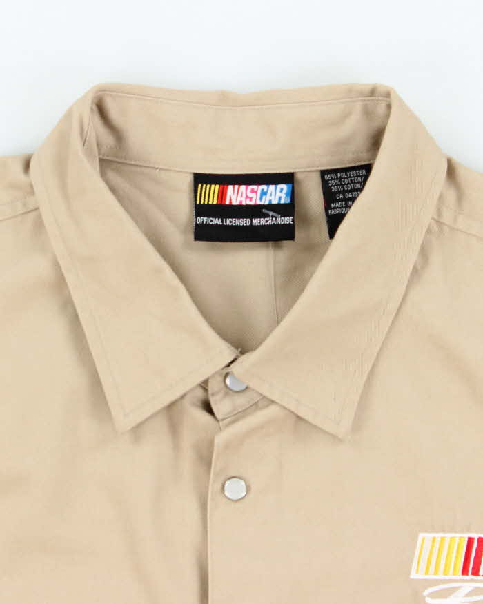 Vintage 2000's Nascar Racing Oversized Snap Button Long Sleeve Shirt - XL