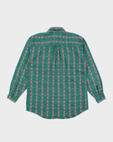 Vintage 90's Eddie Bauer Patterned Long Sleeve Shirt - L