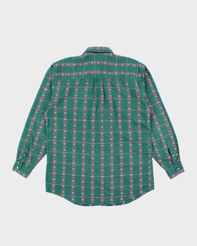 Vintage 90's Eddie Bauer Patterned Long Sleeve Shirt - L