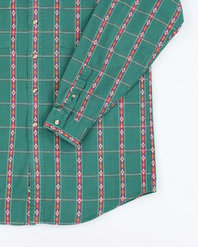 Vintage 90's Eddie Bauer Patterned Long Sleeve Shirt - L