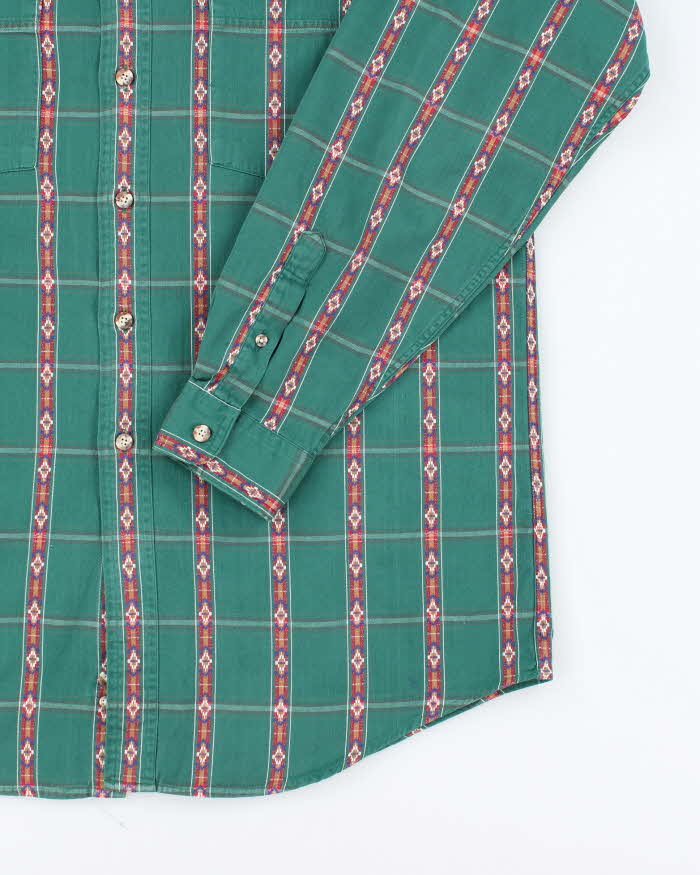 Vintage 90's Eddie Bauer Patterned Long Sleeve Shirt - L