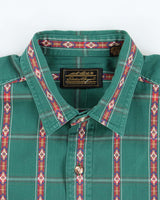 Vintage 90's Eddie Bauer Patterned Long Sleeve Shirt - L