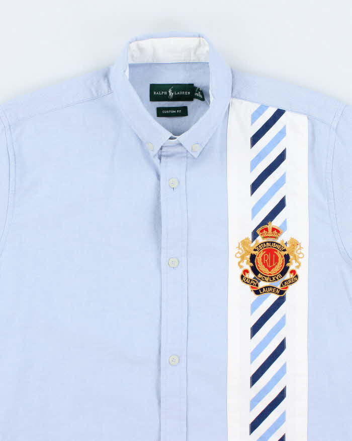Vintage 2000's Ralph Lauren Patterned Embroidered Patch Shirt - M