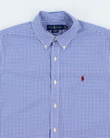 Vintage 2000's Ralph Lauren Checked Patterned Long Sleeve Shirt - L