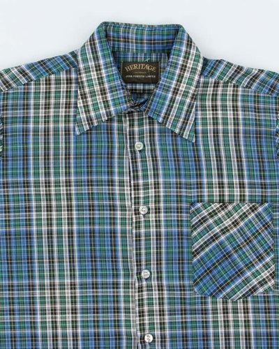 Vintage 2000's Heritage Patterned Short Sleeve Shirt - M