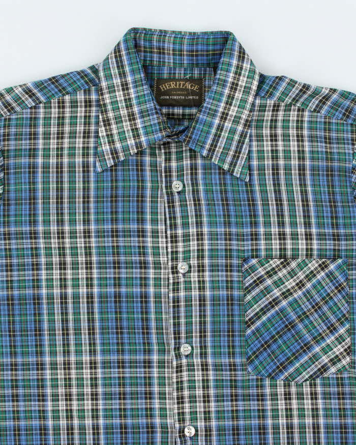 Vintage 2000's Heritage Patterned Short Sleeve Shirt - M